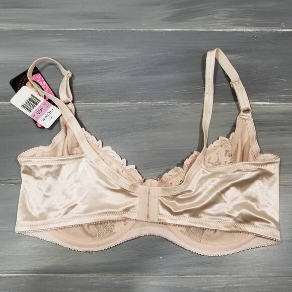 Carnival Bra Underwire Minimizer 509 Satin and Lace 44DD Champagne - Picture 2 of 10